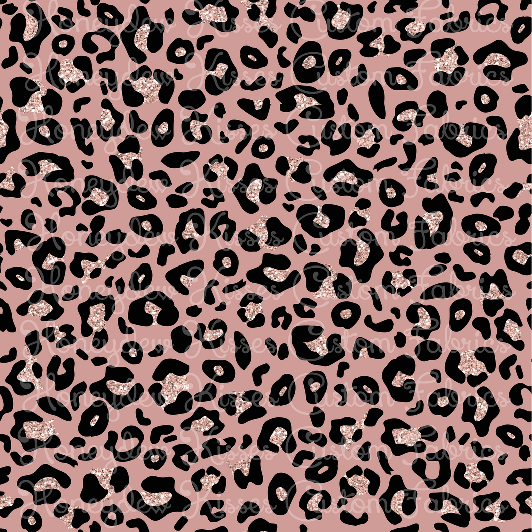 Leopard - Rose Gold Glitter