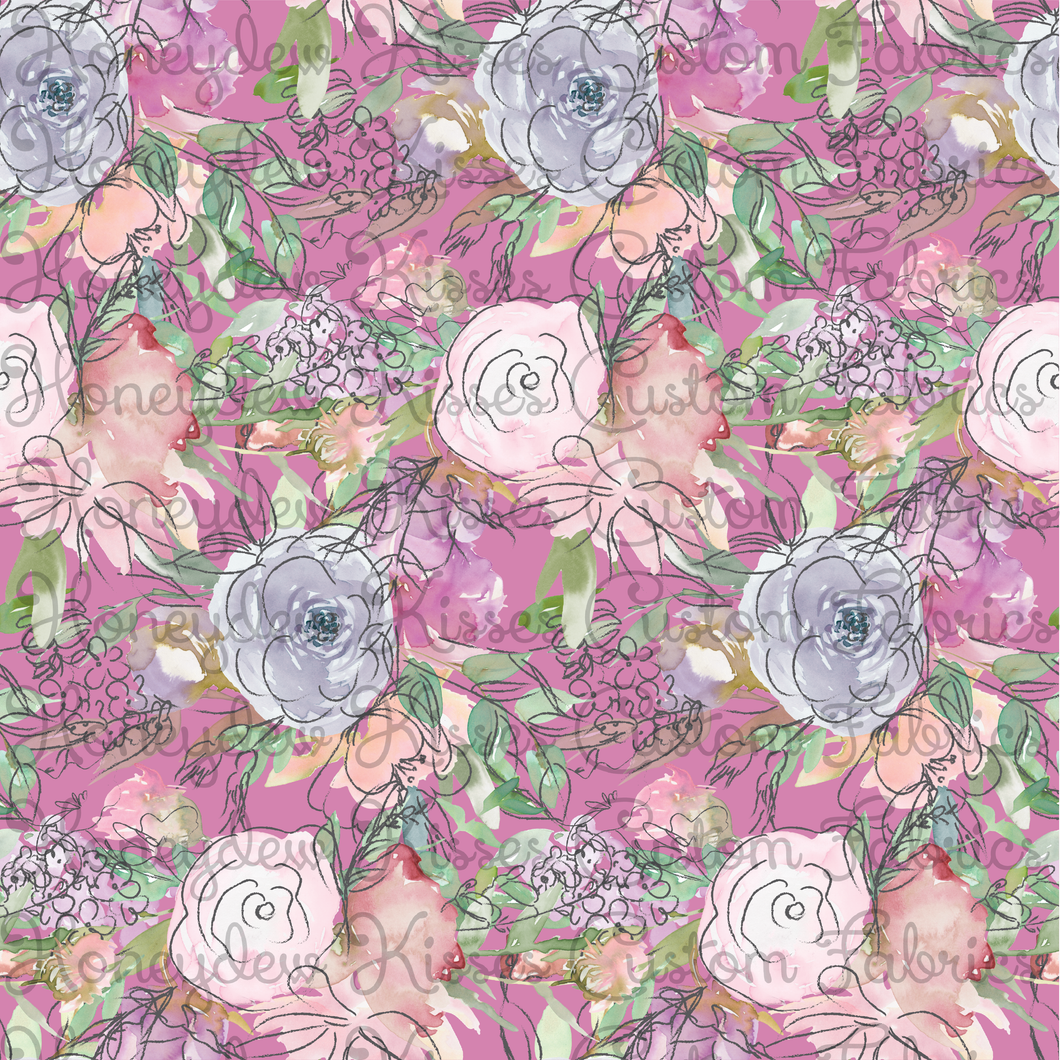 Sketchy Floral - Pink