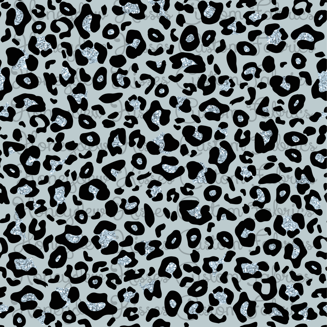 Leopard - Sleepy Blue Glitter