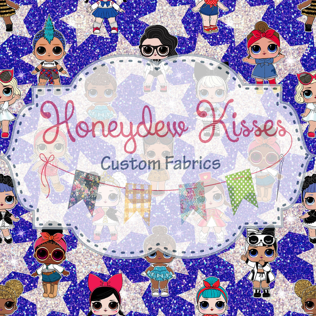 Patriotic Dolls Glitter Stars