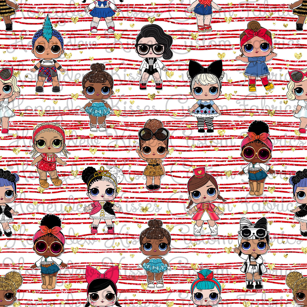 Patriotic Dolls Mini Stripe